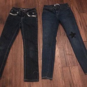 Justice and Old Navy Rockstar jeans.